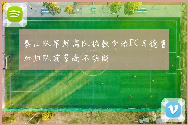 泰山队军师离队执教今治FC马德鲁加归队前景尚不明朗